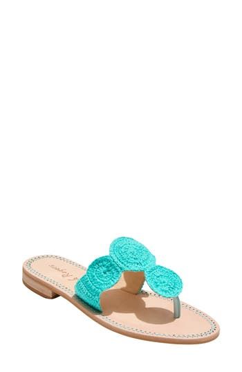 A crochet strap plays up the boho-chic style of this vacation-ready sandal. Textile upper/leather lining/synthetic sole Made in Brazil Casual Beach Sandals With Crochet Trim, Casual Sandals With Crochet Trim For Beach, Casual Crochet Trim Sandals For Beach, Summer Vacation Sandals With Crochet Trim, Casual Open Toe Sandals With Crochet Trim, Green Sandals With Woven Sole For Beach, Bohemian Woven Leather Sandals For Beach, Bohemian Woven Leather Beach Sandals, Turquoise Round Toe Sandals For The Beach