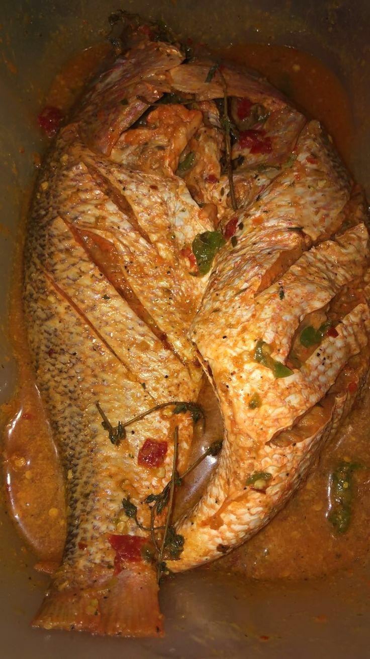 the fish has been cooked and is ready to be put in the pot for cooking