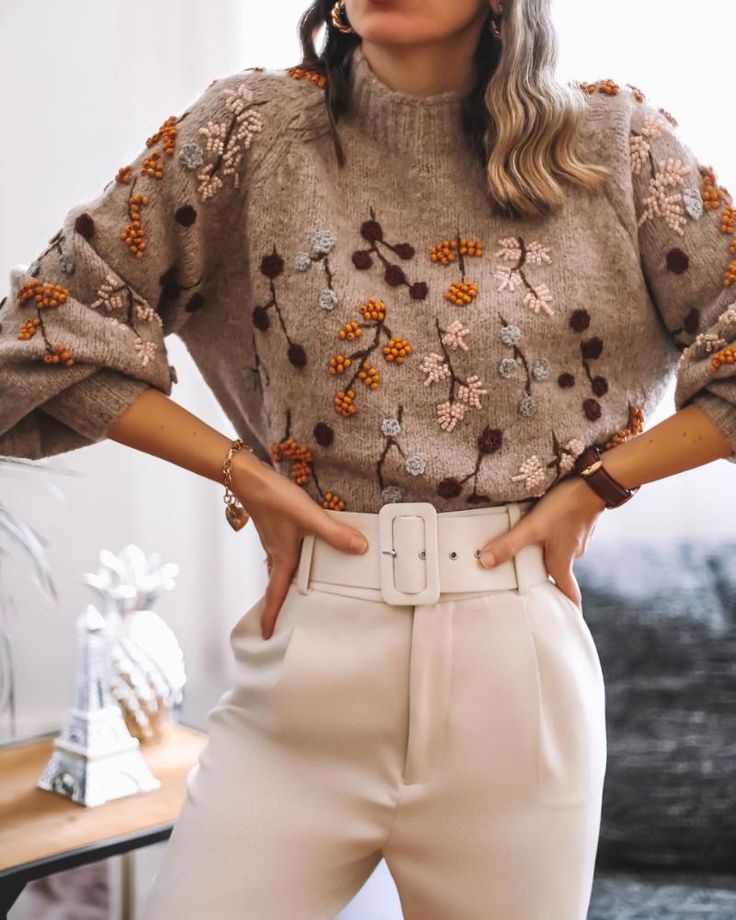 Floral Sweater, Mode Inspo, Inspired Outfits, Mode Vintage, Mode Inspiration, Fall Winter Outfits, Outfits Casuales, Look Fashion, Lany