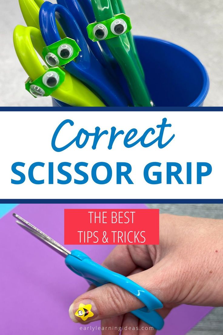 Looking for The Best Tips and Tricks to Help preschoolers hold scissors correctly? From chants, songs, stickers, etc.... be sure to check out these fun and motivating ideas for teaching correct scissor grip and holding scissors. These tips are perfect for your kids in preschool, kindergarten, pre-k, and special education. Tap to learn more about How to hold scissors, why it is important for preschoolers to use correct grip, and the best tips to help kids hold their scissors correctly. Adaptive Scissors, Holding Scissors, Early Learning Ideas, Preschool Activities At Home, Educational Activities For Preschoolers, Early Literacy Activities, Fine Motor Activities For Kids, Fun Educational Activities, Activities For Preschool