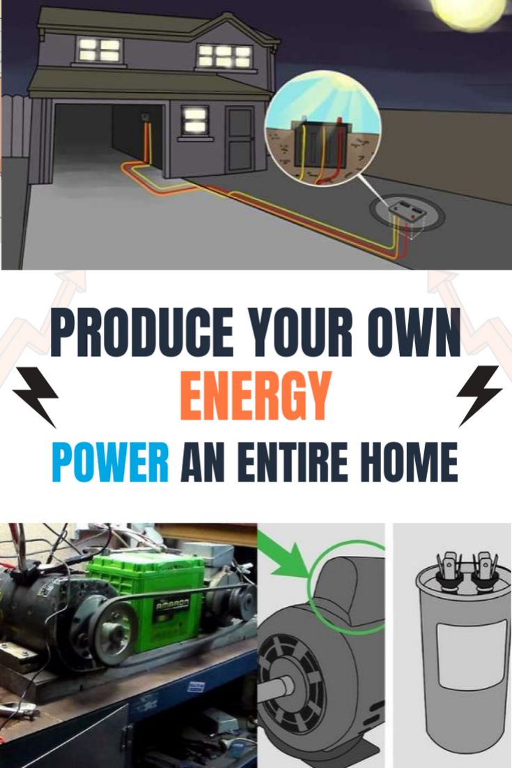 an energy efficient home is shown with the words produce your own energy power an entire home