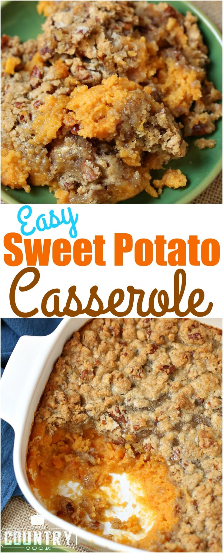 sweet potato casserole is an easy and delicious side dish