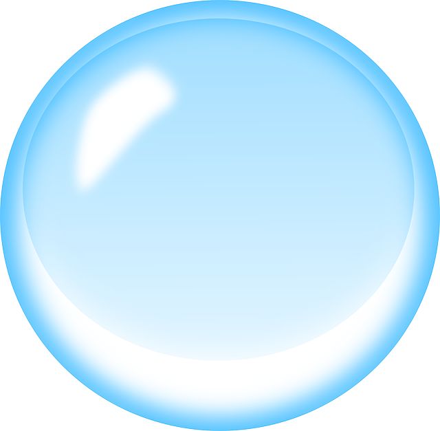 an image of a blue bubble on a white background