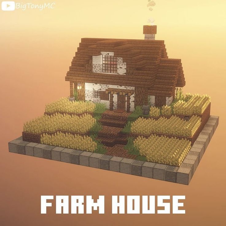 an image of a farm house in minecraft