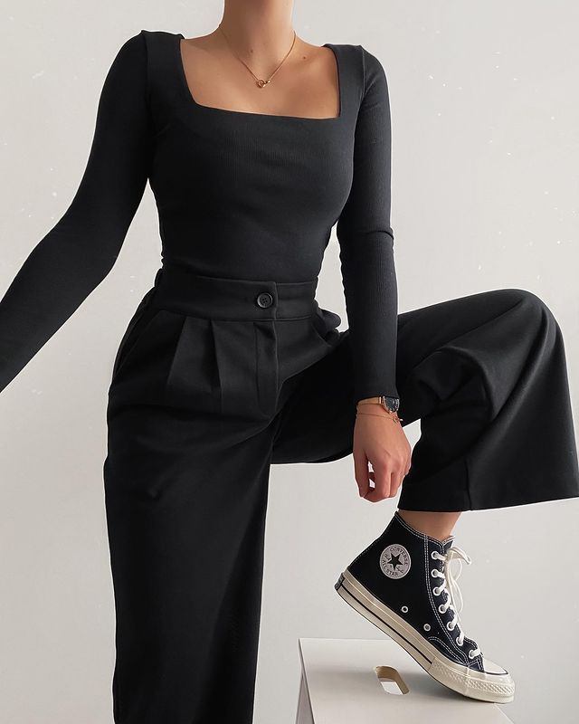 00s Mode, Body Suit Outfits, Looks Black, 가을 패션, Office Outfits, Looks Vintage, Outfits Casuales, Black Outfit, Cute Casual Outfits