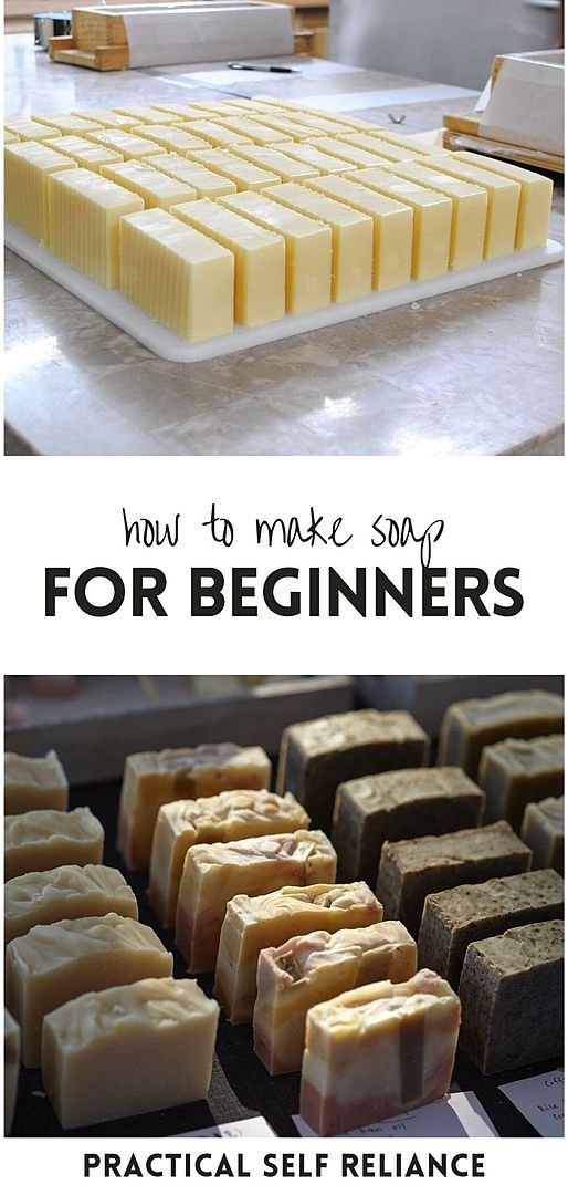 two different types of soaps with the words how to make soap for beginners