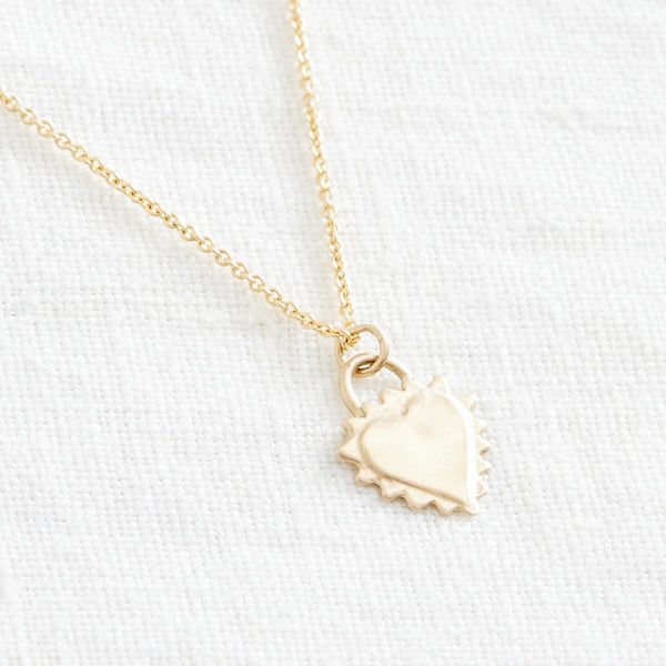 Dainty 14k Gold Heart Pendant Necklace, Sterling Silver Charm Necklace With Heart Pendant, 14k Gold Charm Necklace With Heart Pendant, 14k Gold Heart Pendant Charm Necklace, 14k Gold Heart Charm Necklace With Round Pendant, Yellow Gold Sterling Silver Heart Charm Necklace, 14k Gold Heart-shaped Engraved Charm Necklace, 14k Gold Heart Engraved Charm Necklace, 14k Gold Heart Charm Necklace Engraved