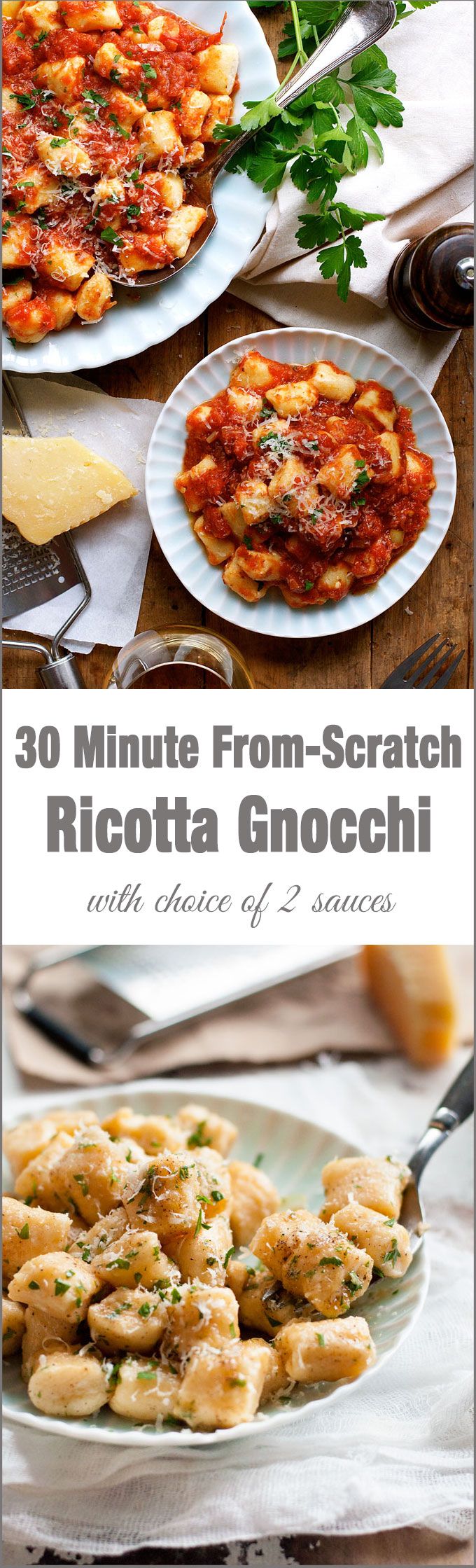 the cover of 30 minute from scratch ricotta gnocchi