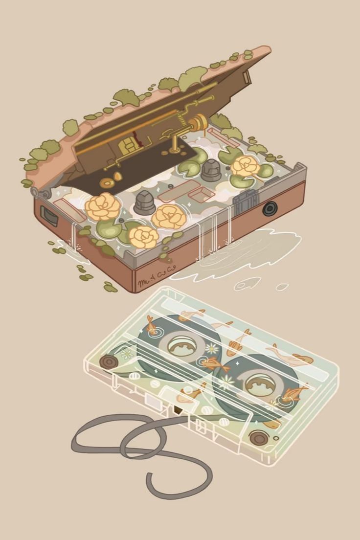 an open suitcase sitting on top of a pile of money next to a pair of scissors