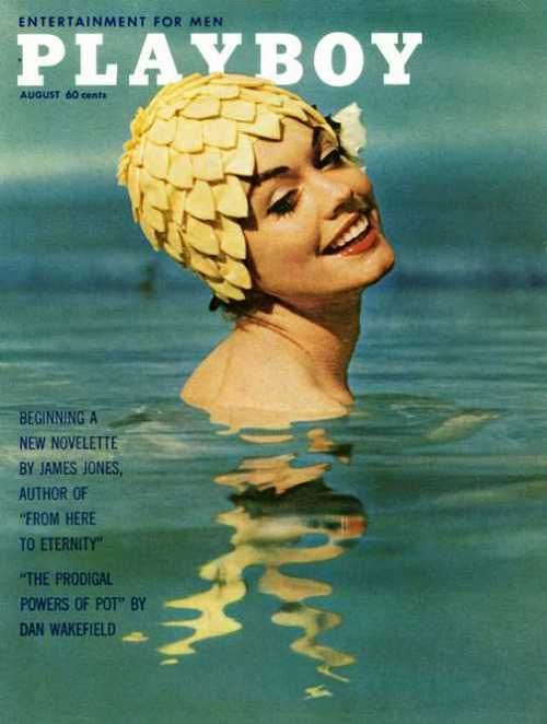 Playboy magazine, 1950s. Magazine Wall, James Jones, From Here To Eternity, Miss Moss, Vintage Swim, Old Magazines, Swim Caps, Photo Vintage, Vintage Magazines