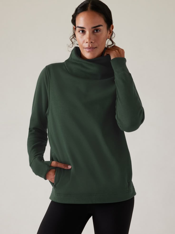 Cozy Karma Twist Neck Sweatshirt | Athleta Berry Toast, Seaweed Snack, Seaweed Snacks, Cowl Neck Sweatshirt, Winter Capsule, Modern Outfits, Christmas 2023, Top Gifts, Funnel Neck