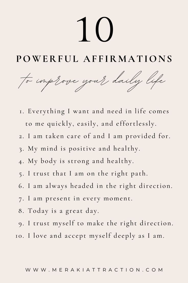 the ten powerful affirmations for women