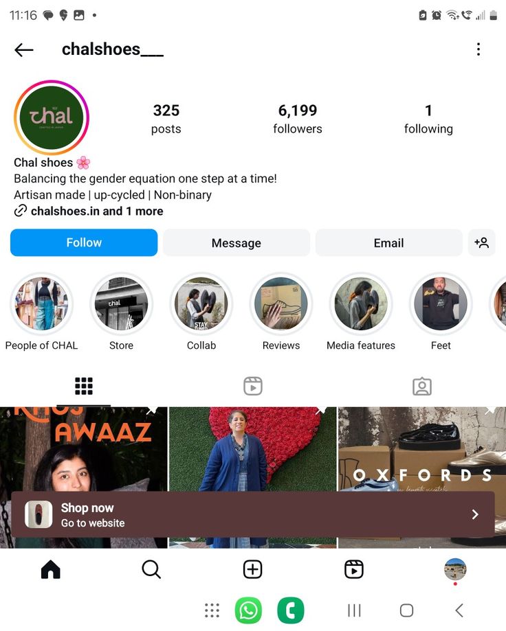 an instagram page with multiple photos and captions