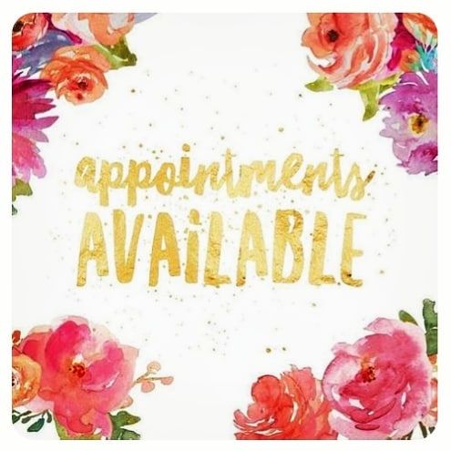 the words applautments available are painted in gold and pink flowers on a white background