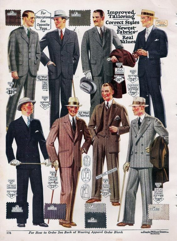 1950s Mens Fashion Style Guide - A Trip Back In Time  - Formal suits for special occasions may have received a few style makeovers, but for the most part, the quintessential tuxedo plus dinner jackets in black and white remained constant throughout the 1950s, while daytime suits continued to be churned out in blue, black and brown color palettes. Happily, by decades’ end, shop windows were filled with charcoals, greys and tans. 1950s Fashion Menswear, 1920s Suit, 1920s Suits, 1950s Mens Fashion, Suit Guide, 1920s Mens Fashion, 1920s Men, Americana Vintage, Mode Retro