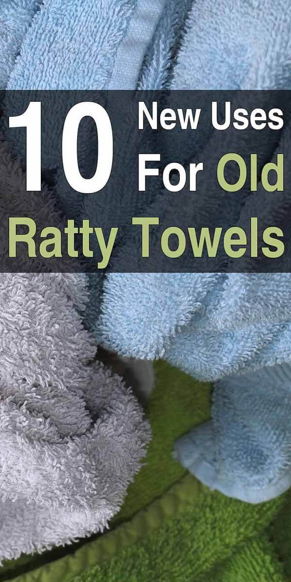 towels with the words 10 new uses for old bath towels on top of each other