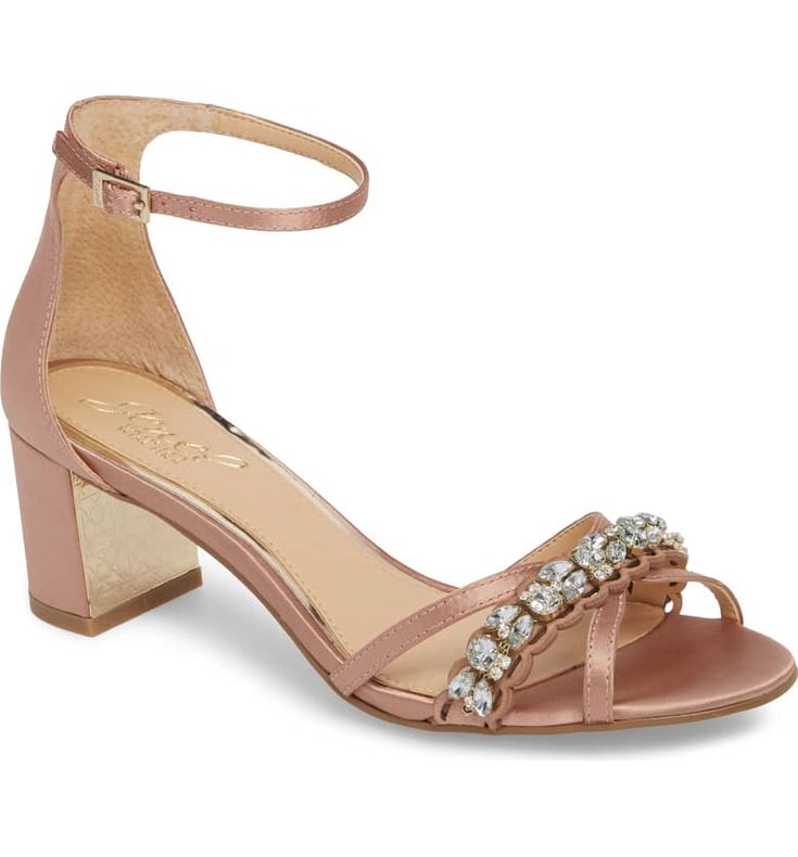 Jewel Badgley Mischka Giona Sandal (Women) | Nordstrom Rose Gold Sandals, Jewel Badgley Mischka, Holiday Shoes, Evening Sandals, Wedding Accessories Jewelry, Gold Sandals, Comfy Shoes, Badgley Mischka, Sandal Women