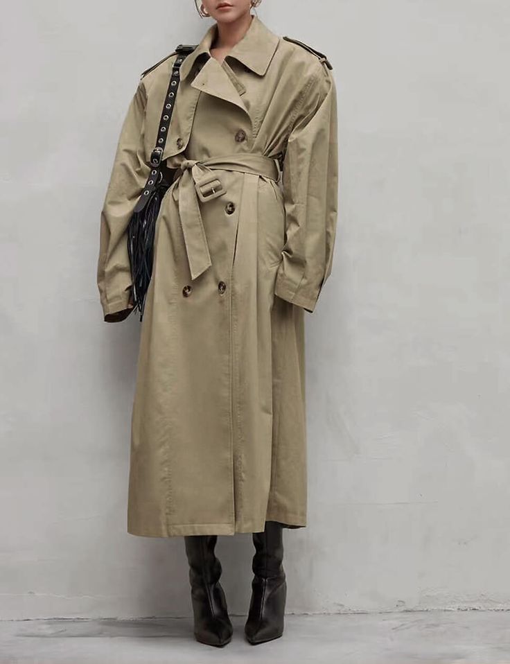 Tan Oversized Padded Trench Coat Oversized Trench Coat Outfits, Trench Outfit, Oversized Trench, Suede Trench Coat, Oversized Trench Coat, Pixie Market, Trench Coat Dress, Trench Coat Outfit, Trench Coat Style