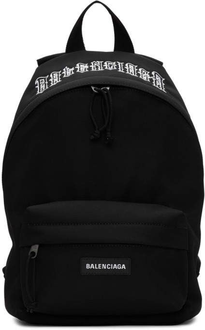 Balenciaga Black Tattoo Ville Explorer Backpack Explorer Backpack, Balenciaga Clothing, Balenciaga Backpack, Black Tattoo, Balenciaga Black, Textile Logo, Canvas Backpack, Black Tattoos, Tall Boots