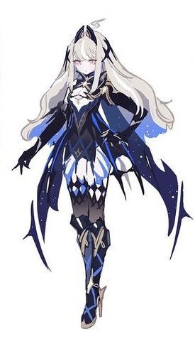 an anime character with long white hair and blue eyes, standing in front of a white background