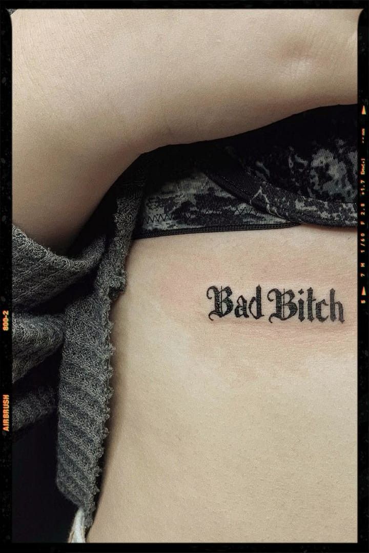 Small Baddie Tattoos Inspiration Bad Small Tattoos, Small Baddie Quotes, Inappropriate Tattoos For Women, Matching Baddie Tattoos, Baddie Tats For Women, Baddie Tattoos For Women, Brat Tattoos For Women, Small Badass Tattoos, Bad Girl Tattoo Ideas