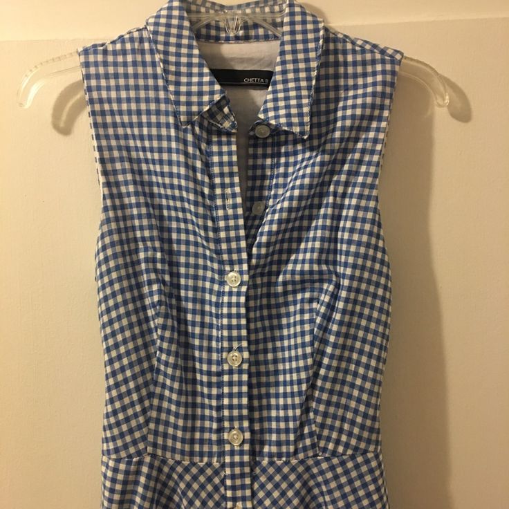 The Cutest Blue Gingham A-Line Midi Dress! Functional Buttons All The Way Down And Fully Lined. Never Worn! Fitted Blue Plaid Dress For Spring, Fitted Blue Plaid Casual Dress, Casual Blue Plaid Dress For Daywear, Blue Sleeveless Plaid Dress For Picnic, Sleeveless Blue Plaid Dress For Picnic, Fitted Preppy Plaid Dress For Spring, Preppy Fitted Plaid Dress For Picnic, Fitted Gingham Dress With Collar, Fitted Collared Gingham Dress