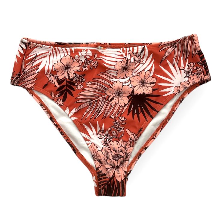 TAHITI Brown/Floral Print Bikini Bottom Size S Women's Swimwear -New without Tag -Brand: TAHITI -Size: S -Color: Brown/Floral Print -Material: Shell: 84% Polyester/16% Spandex Lining: 100% Polyester -Made in China Beachwear Swimwear With Tropical Print And Tie-side Bottom, Summer Brown Tie-side Swimwear Bottom, Fitted Floral Print Tie-side Swimwear, Underwire Tropical Print Beachwear, Adjustable Floral Print Swimwear With Tie-side Bottom, Brown Floral Print, Brown Floral, Tahiti, Womens Swimwear