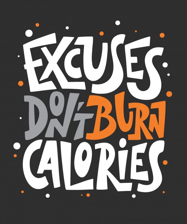 an orange and gray lettering with the words exudess do / burn calories