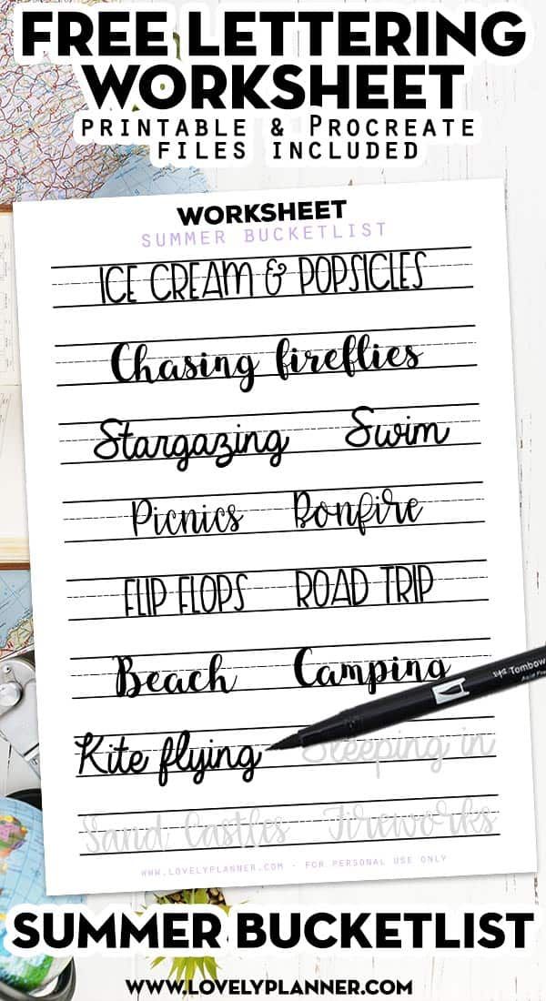 the summer bucket list is filled with free printable worksheets