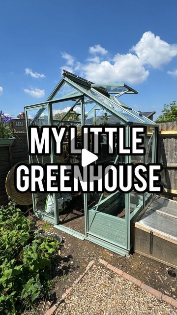 a green house with the words my little greenhouse on it