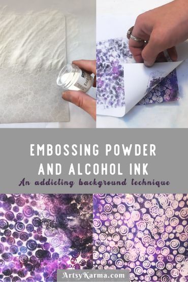 an image of embossing powder and alcohol ink