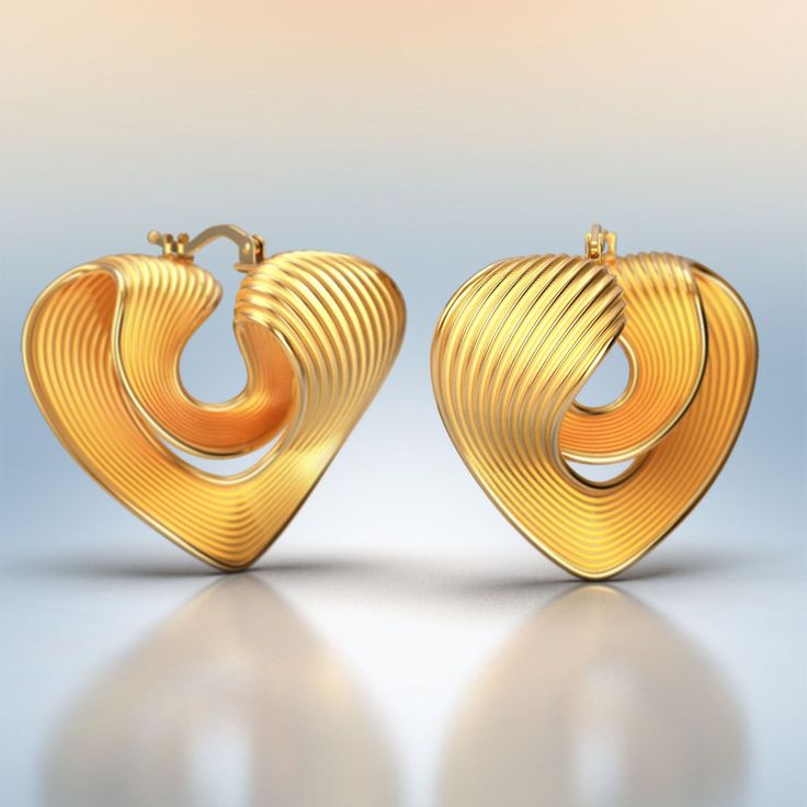 Indulge in the elegance of Italian fine jewelry with our heart-shaped hoop earrings, offered in your choice of 18k or 14k solid gold. These exquisite 25mm hoop earrings showcase a beautiful blend of polished and raw gold craftsmanship, providing a distinctive and refined look. Secured with a reliable snap closure, these hoops combine style and practicality seamlessly. Weighing approximately 13 grams in 18k gold, these heart-shaped hoops offer a luxurious feel and a captivating design. Choose from a range of customizable materials, including 18k solid yellow gold, white gold, and rose gold, as well as 14k solid yellow gold, white gold, and rose gold. With dimensions of 25mm x 26mm x 21mm, these hoop earrings make a bold and stylish statement. For those seeking a smaller size, a customized o Elegant Heart-shaped Yellow Gold Huggie Earrings, Gold Heart-shaped Hoop Earrings Fine Jewelry, Valentine's Day Tarnish-resistant Yellow Gold Hoop Earrings, Elegant Yellow Gold Huggie Earrings For Valentine's Day, Elegant Gold Plated Huggie Earrings For Valentine's Day, Gold Heart Earrings Modern Style, Modern Heart Earrings For Anniversary, Modern Gold Heart Earrings For Anniversary, Modern Gold Heart Earrings For Pierced Ears