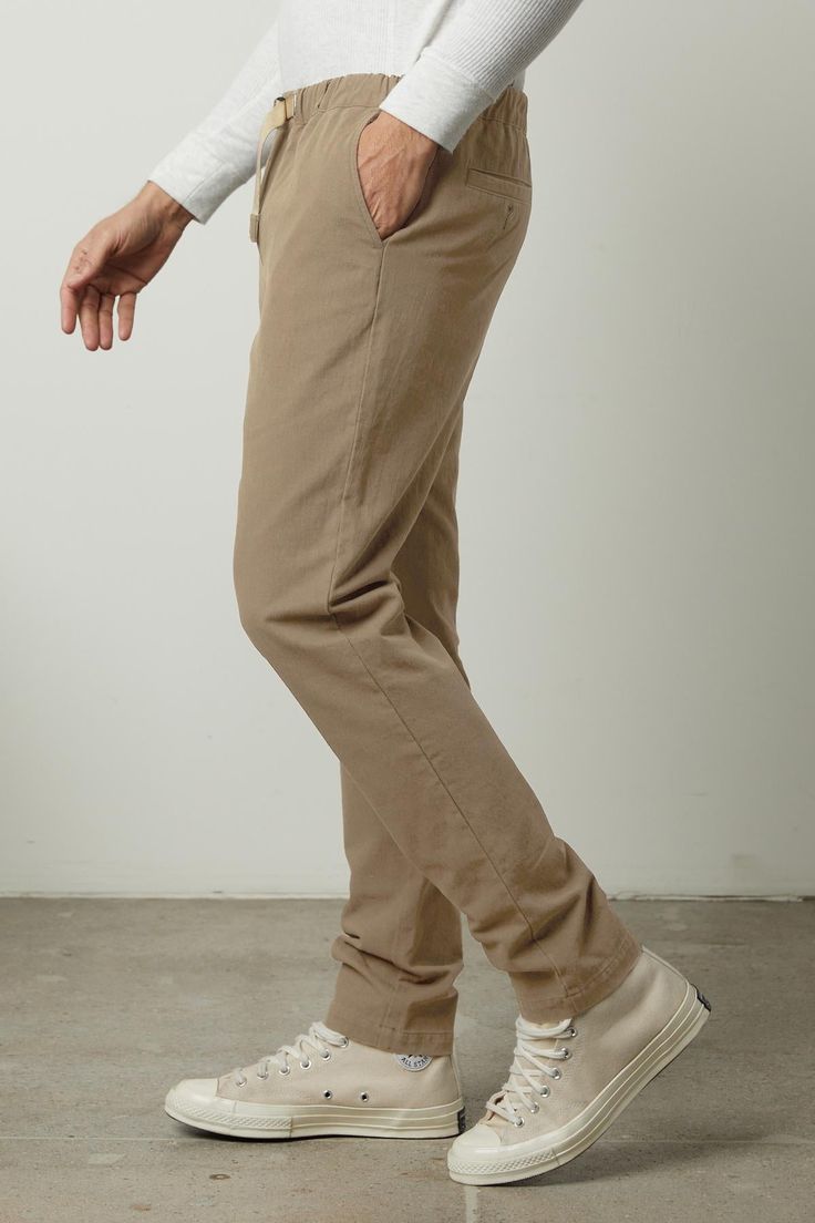 Featuring a cotton canvas fabric for breathability and durability. They're slightly tapered at the ankle for a modern silhouette and come with a built-in woven belt and elastic waist for a secure fit. This versatile design is perfect for any occasion. Velvet Tees, Canvas Pants, Cami Shirt, Cotton Canvas Fabric, Woven Belt, Linen Shop, Sweater Sale, Romper Dress, Jacket Sale