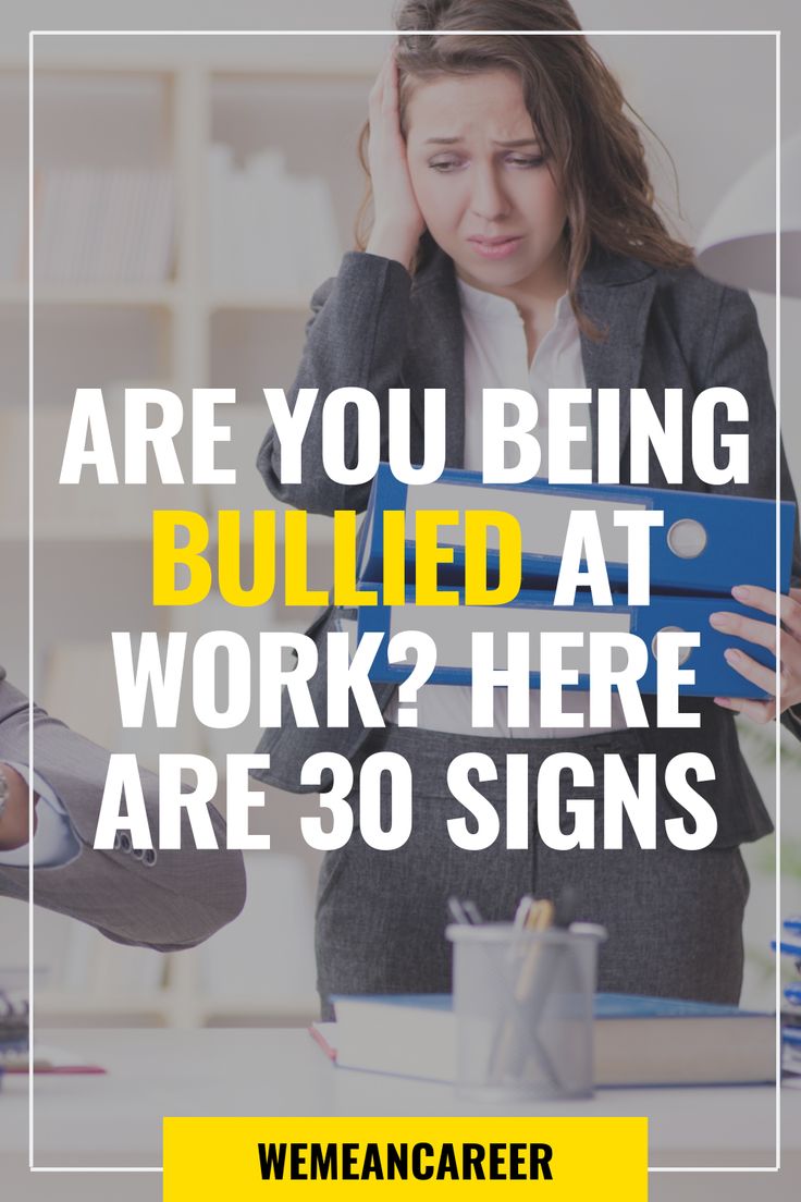 two women sitting at a desk with the words are you being bullied at work? here are 30 signs