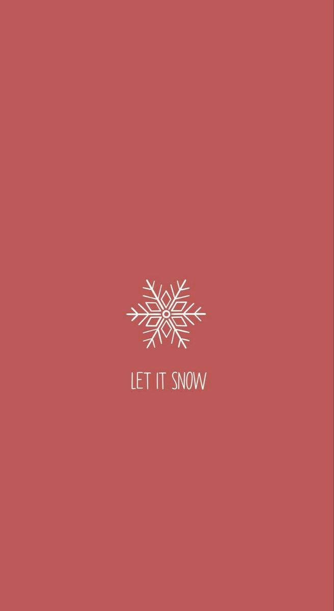 the words let it snow written in white on a red background with an image of a snowflake