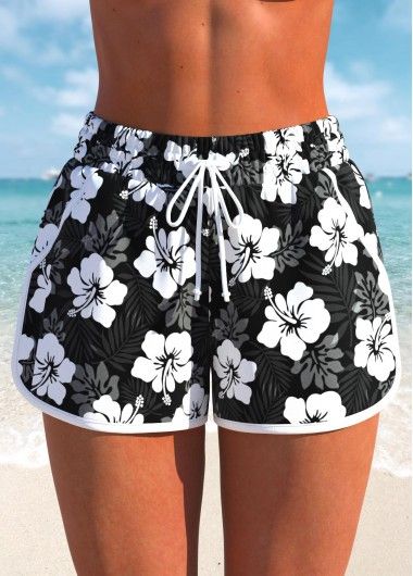 Swimshort Outfit Women, Cute Swimming Suits With Shorts, High Waisted Swim Shorts, Swim Shorts Women Outfit, Swimsuit Shorts For Women, Swimming Shorts For Women, Swim Trunks Women, One Piece Swimsuit With Shorts, Tomboyish Outfits