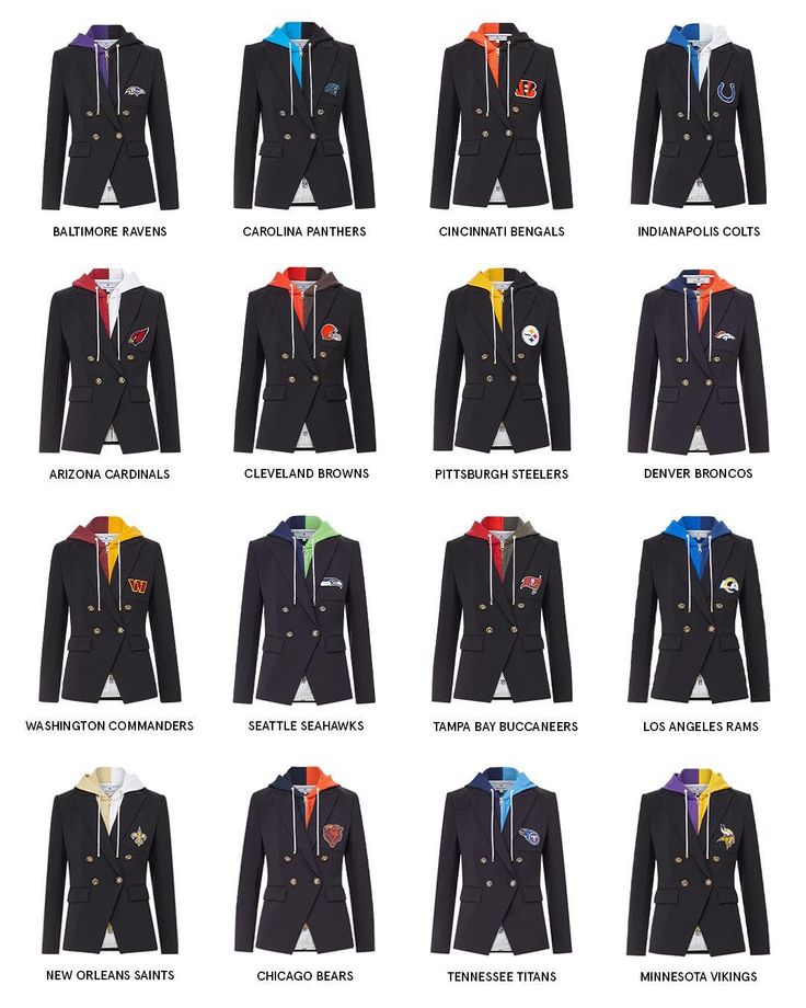 an image of men's jackets with different colors on the collars and ties