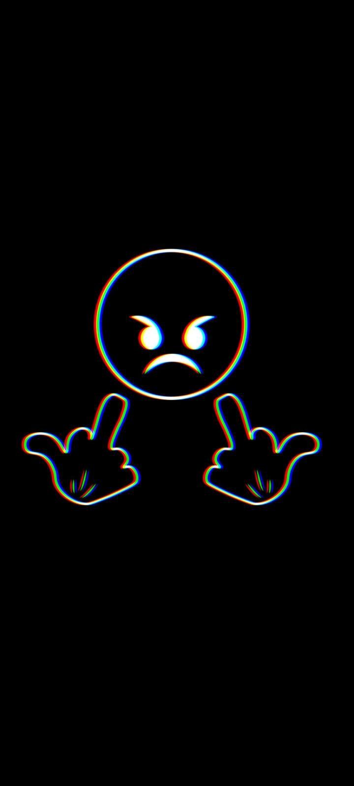 a black background with an emo emo face