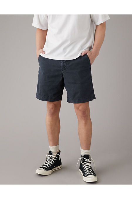 Flex is durable and designed to give you just enough stretch to move with no problem/Soft, lightweight cotton-linen blend/Zip fly with interior drawcord waist/Front pockets/Back welt pockets/These shorts are Real Good: Made with the planet in mind & Casual Navy Bottoms With Hip Pockets, Casual Navy Bottoms With Comfort Waistband, Casual Navy Bottoms With Patch Pockets, Navy Cotton Bottoms With Comfort Waistband, Casual Cotton Bottoms With Welt Pockets, Navy Cotton Casual Bottoms, Casual Navy Cotton Bottoms, Casual Cotton Shorts With Welt Pockets, Everyday Blue Cotton Shorts