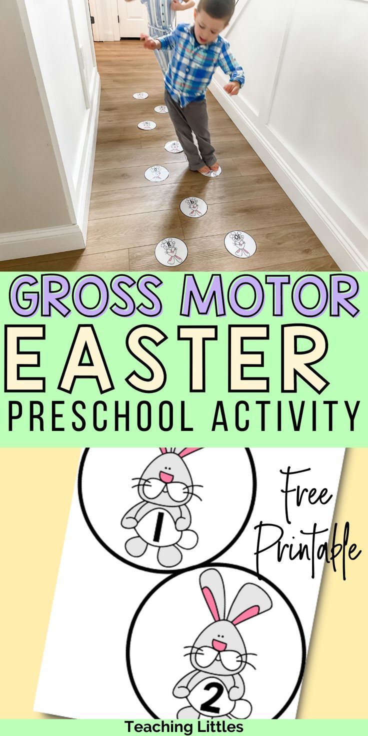 an easter activity for kids to practice gross motor skills