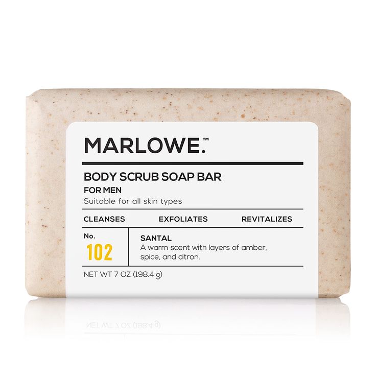 PRICES MAY VARY. Scrub It Away: MARLOWE. deep cleansing bar soap for men uses apricot seed powder and ground pumice to buff away dryness for smooth, clean skin. This mens soap body wash bar gently lifts away dirt and rough skin without stripping natural moisture with the support of Shea Butter and Olive oil to aid in moisturization WARM MASCULINE SCENT: Our Santal exfoliating soap bar is lightly scented with warm layers of amber, spice and citron. Experience the new warm, smooth scent of your fa Best Bar Soap, Scrub Soap Bars, Apricot Seeds, Mens Soap, Exfoliating Soap, Moisturizing Body Lotion, Soap Packaging, Body Exfoliator, Green Tea Extract