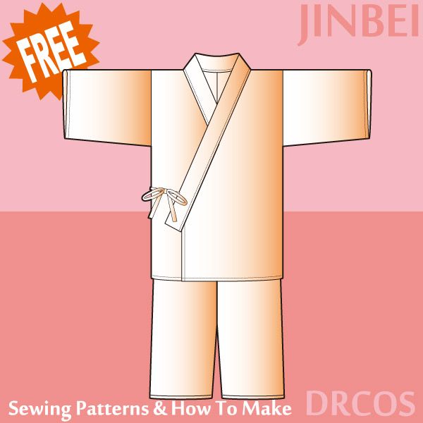 the sewing pattern for this kimono is easy to sew