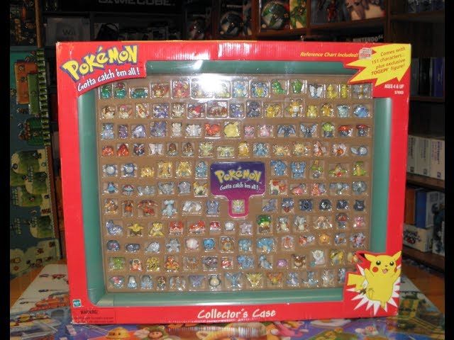 the pokemon collector's case is on display