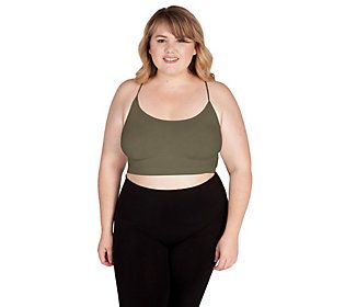 High-waisted leggings, hot yoga class, or layered under a tee --  this soft, stretchy bralette gives you lots of comfy options to ditch your boring bra. From skinnytees. Yoga Crop Top With Built-in Bra And Medium Support, Yoga Crop Top With Built-in Bra, Yoga Crop Top Sports Bra With Built-in Bra, Stretch Crop Top With Built-in Bra For Workout, Casual Crop Top With Built-in Bra For Pilates, Stretch Crop Top Sports Bra For Loungewear, Stretch Seamless Crop Top For Loungewear, Seamless Stretch Crop Top For Loungewear, Supportive Crop Top With Built-in Bra For Pilates