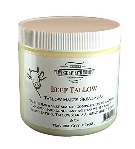 PRICES MAY VARY. Soap making supplies. Good substitute for palm oil. Increase Soaps lather and hardness. Tallow is a Sustainable Ingredient BEEF TALLOW DEODORIZED. Soap making supplies. 16 fl oz. We share our commitment with our producers/manufacturers to source only the highest quality ingredients, using fair-trade farming practices as well as organically grown crops. This is high quality BEEF TALLOW. BEEF FAT RENDERED Great for soap making, creamy lather. Organic Soap Making, Beef Tallow Soap, Tallow Soap, Beef Tallow, Soap Making Supplies, Homemade Soap Recipes, Mold Kit, Pureed Food Recipes, Apricot Kernel Oil