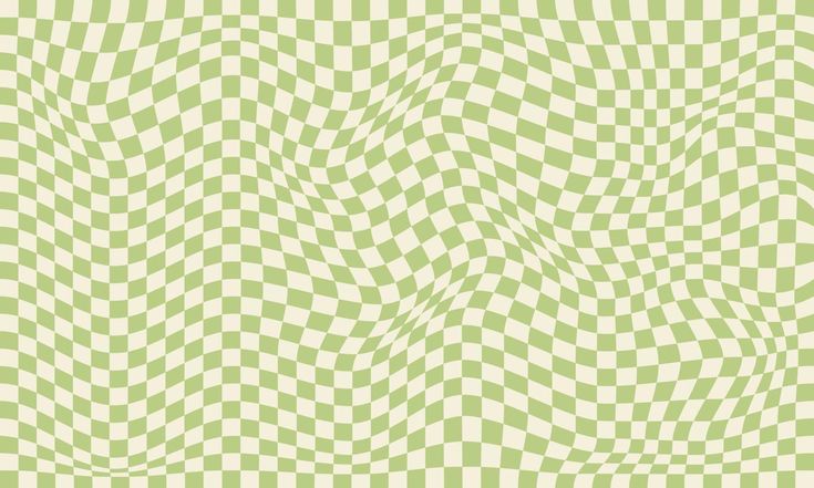 a green and white checkered pattern that looks like it is going through the air