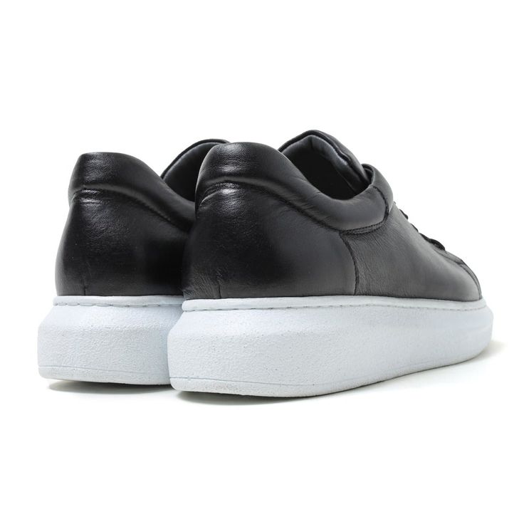 Immerse yourself in timeless appeal with "Pluto Shadow Black." Elegantly balancing the deep allure of black vegan leather with the pristine brilliance of white soles, this men's sneaker is a testament to iconic style blended with modern ethics. Key Features: White Platform Soles: Offering a clean contrast, elevating the dark allure of the vegan leather. Shadow Black Vegan Leather Upper: Marrying ethical choice with sophisticated design. Orthopedic Insoles: Prioritizing ergonomic comfort for ever Low-top Custom Sneakers With Textured Sole For Streetwear, Custom Low-top Sneakers With Textured Sole For Streetwear, Black Leather Custom Sneakers With Translucent Outsole, Black Leather Sneakers With Translucent Outsole, Custom Sneakers With Vulcanized Sole And Plain Toe, Classic Black Platform Sneakers With Contrast Sole, Classic Black Sneakers With Contrast Sole, Custom Sneakers With Contrast Sole For Everyday, Custom Sneakers With Contrast Sole, Everyday Plain Toe