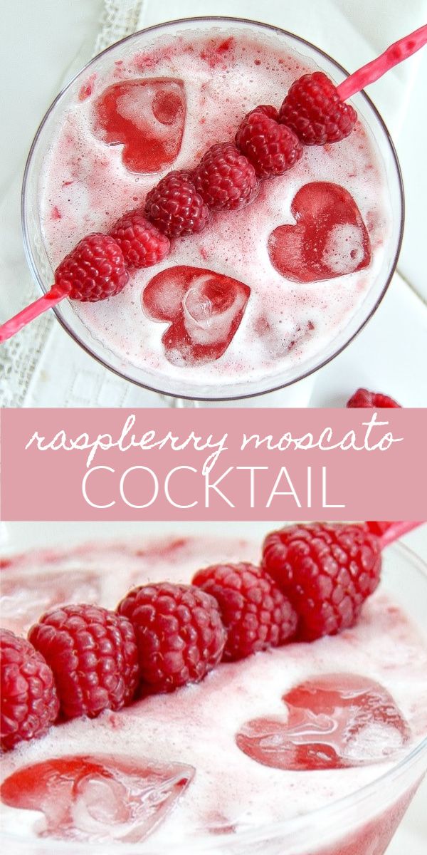 raspberry moscata cocktail in a glass with strawberries