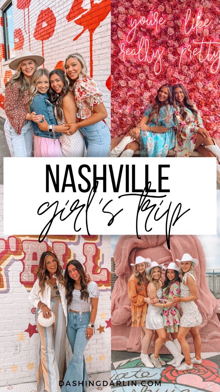 NASHVILLE GIRL'S WEEKEND: THE ULTIMATE GUIDE - Dashing Darlin' Nashville Girls Weekend, Nashville Style Outfits, I Believe In Nashville, Nashville Travel Guide, Weekend In Nashville, Nashville Vacation, Nashville Bachelorette Party, East Nashville, Nashville Style