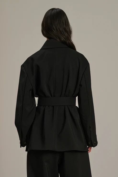 Veste Come - Noir - Laine - Femme Belted Robe, Body Measurements, Gowns Dresses, Ready To Wear, Grain, Coats Jackets, Trousers, How To Wear